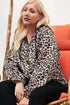 Leopard Plus Size Active Leopard Print Hoodie
